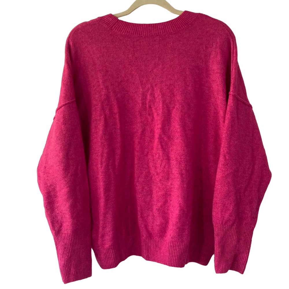 VINCE CAMUTO PINK SOFT LONG SLEEVE KNIT SWEATER, LARGE - Picture 2 of 4